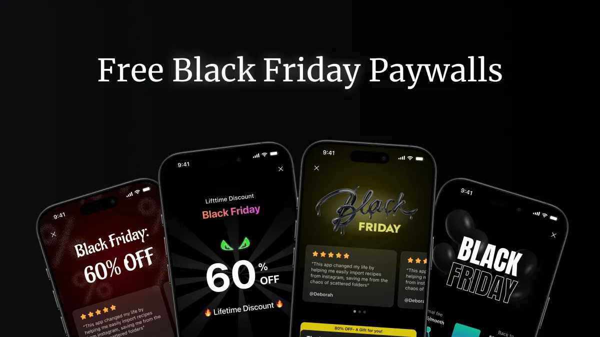 Black Friday paywall templates