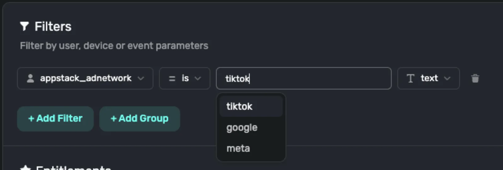 Selecting the ad network using a Superwall filter