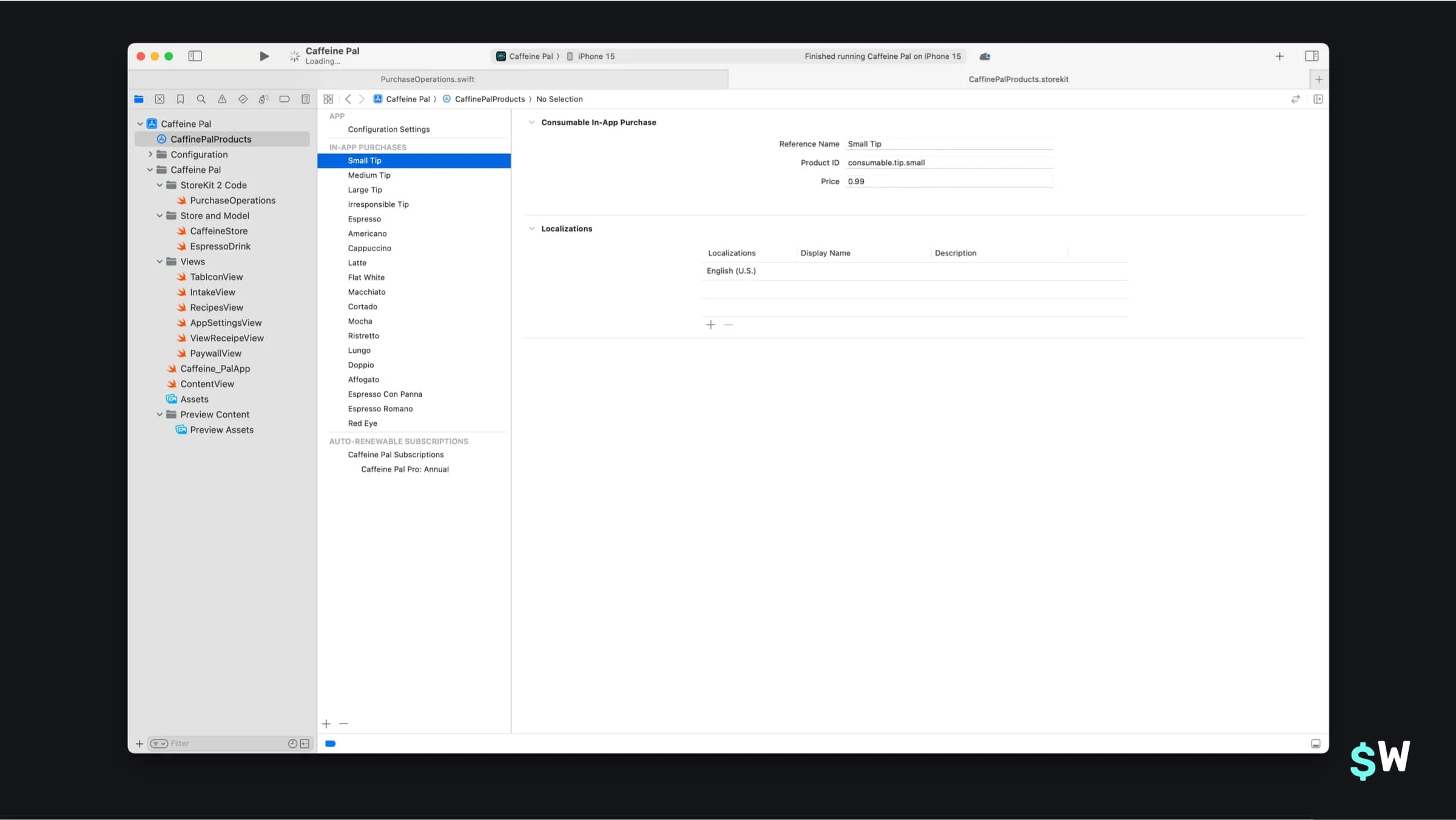 Caffeine Pal StoreKit configuration file