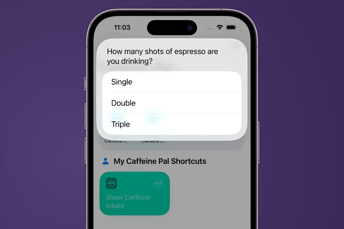 The "old" way to interactively log some espresso shots from an intent.