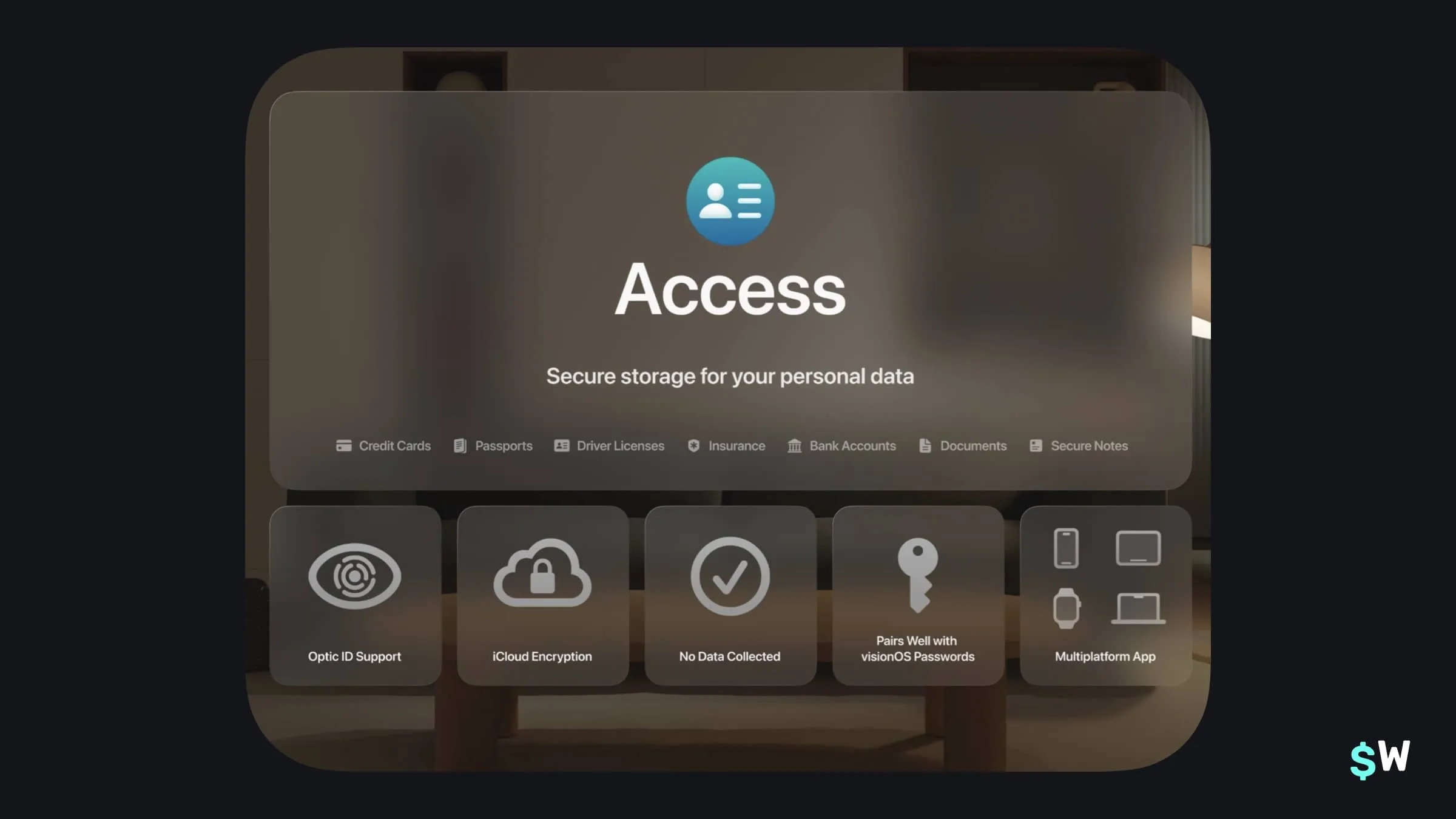Locked Notes: Access paywall on visionOS