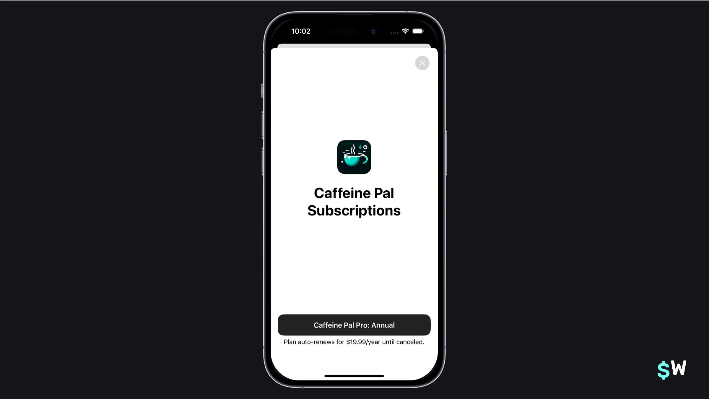 The basic subscription view design.
